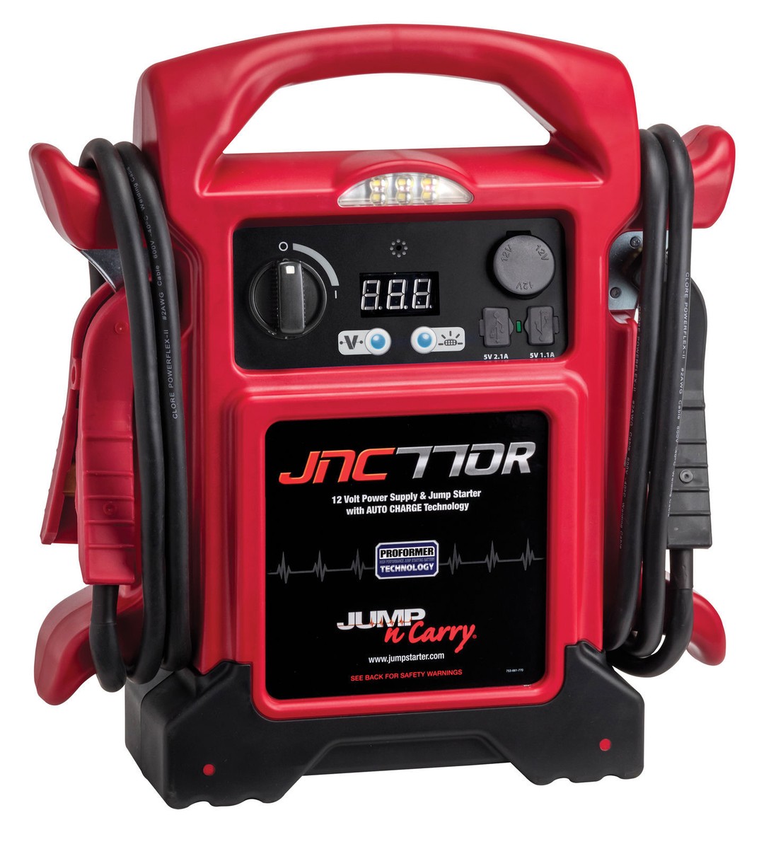 Clore Jump N Carry JNC770R 1700 Peak Amps 12 Volt Battery Jump