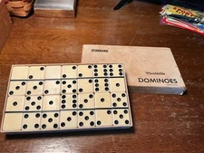 Vintage Puremco #616 Standard White Double Six Domino Set