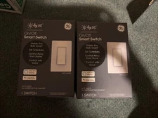 (2) C By GE General Electric On/Off Smart Wi-Fi Switchs Brand NEW Alexa & Google
