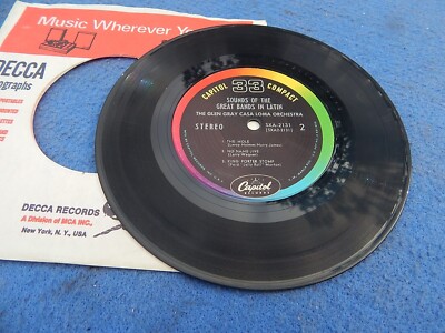 7 inch jukebox 33 rpm mini LP: GLEN GRAY - SOUNDS OF THE GREAT
