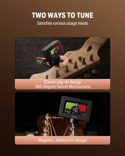 🎸 Donner DT-10 Guitar Tuner Magnetic & Clip On Tuning For Violin Ukulele Banjo - Picture 4 of 14