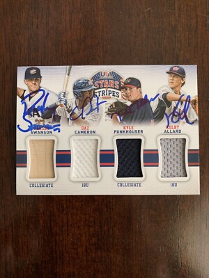 2015 Panini Stars & Stripes Auto Signed DANSBY SWANSON Daz Cameron Funkhouser