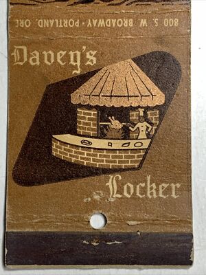 ￼Matchbook cover Feature Davey s Locker Restaurant Portland Oregon￼