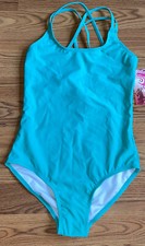 Kanu Surf Girls One Piece Solid Color Swimsuit Atlantis Size 12