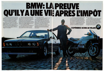 1986 Bmw 635 Csi K100 Motorcycle Vintage Original 2 Page Print Ad Canada Fr Ebay