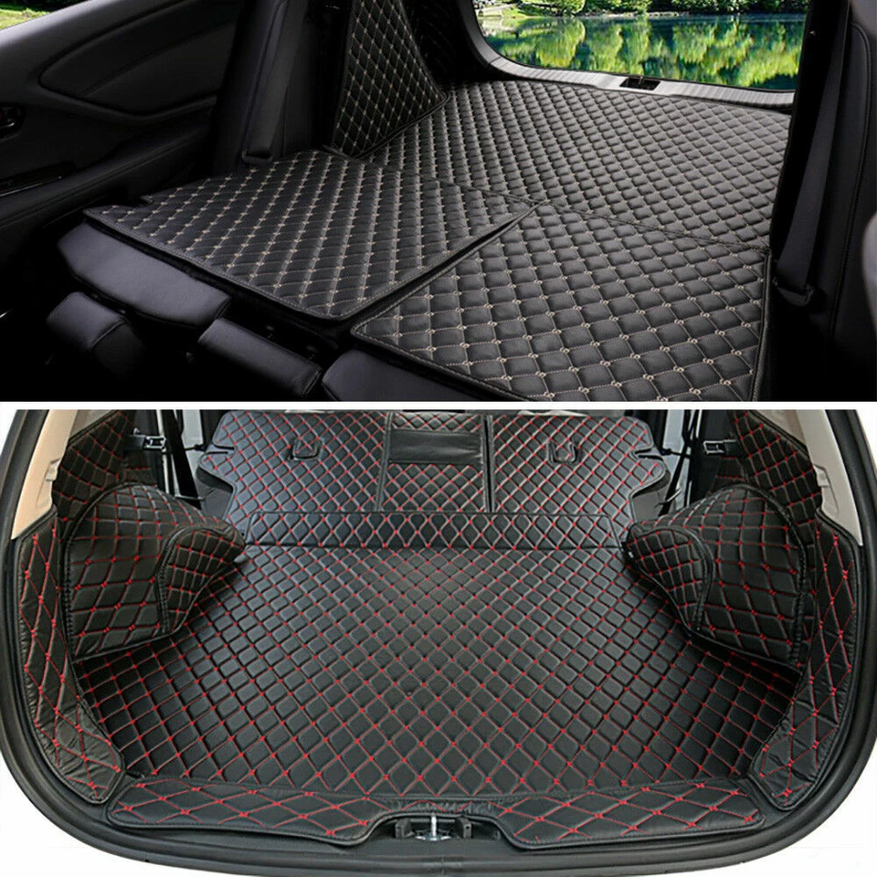 Trunk Cargo Liner Leather Protector Mat Seat Back Cover For Land Rover Discovery - Imagem 4 de 4
