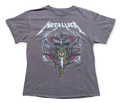 Metallica T Shirt Mens Large Gray Preowned Band Tee