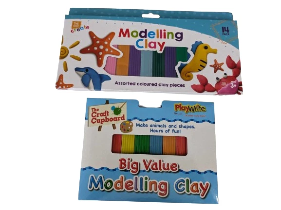 GRAFIX Kids Modelling Clay Set Plasticine 8 or 14 Pack Non Toxic Play Craft 3+Years
