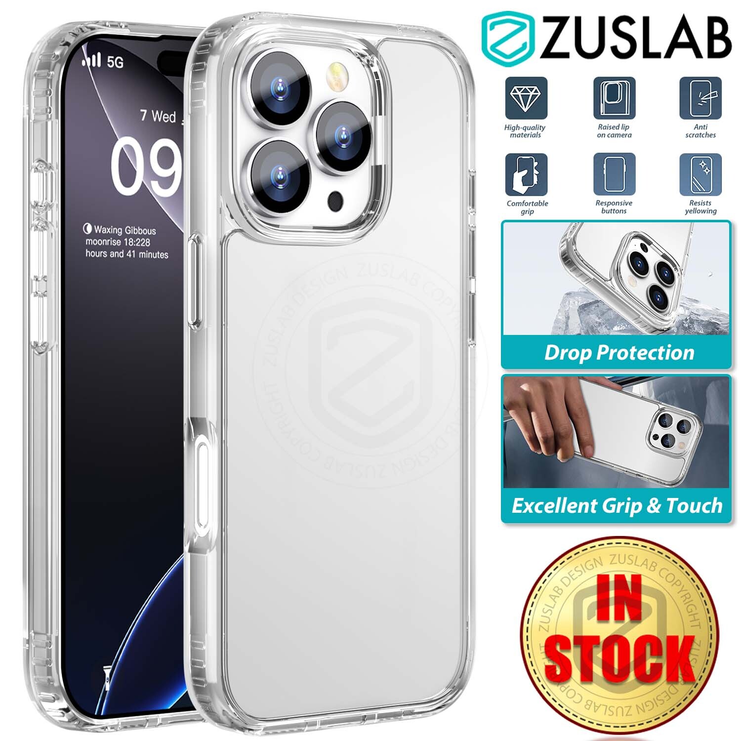 iPhone 16 Pro Max Plus Case Crystal Clear Anti-Yellow Hard Shockproof For Apple-image