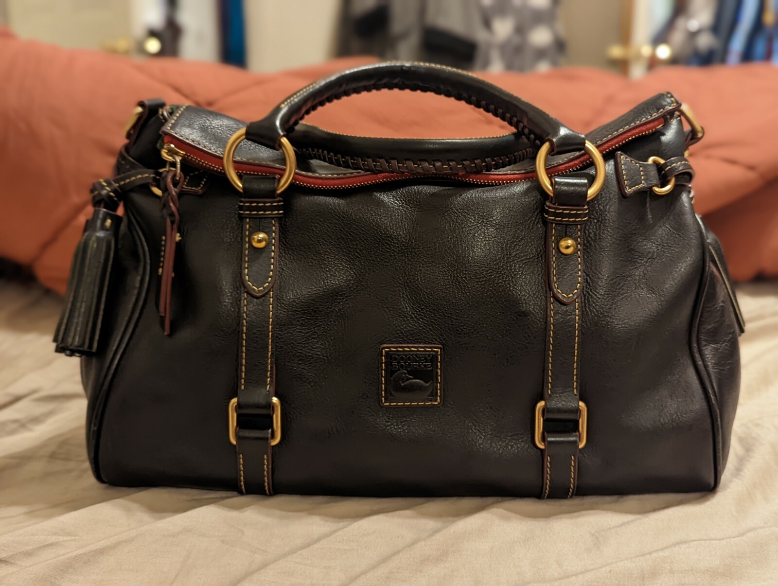 dooney & bourke florentine leather satchel stores