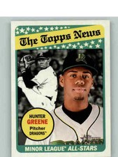 2018 Topps Heritage Minor League 188 Hunter Greene - Dayton Dragons