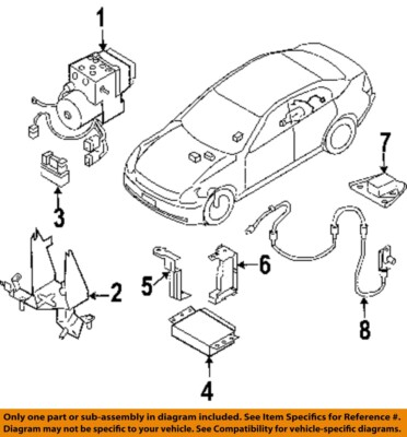 Used ABS Pump and Motor Assembly fits: 2004 Infiniti G35 Pump MT w/vehicle dynam