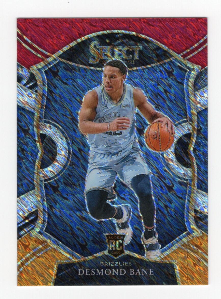2020-21 Panini Select Desmond Bane Red White Orange Shimmer RC #90 Grizzlies