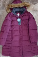 Spire By Galaxy Neva Fur Lined Removable Hood Puffer Jacket Sz Xxl Burgundy New