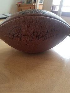 roger staubach signed football