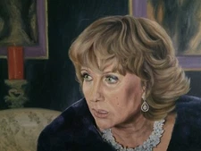 Original Oil Painting Canvas Wall Art Actress Portrait Woman Realism Face Eyes