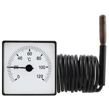 Ofen Kessel Thermometer Quadratisch 120°C Fernfühler Einbauthermometer Heizung