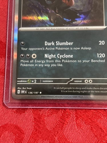 Pokemon - Darkrai -136/197 - Holo Rare Card - Obsidian Flames - Picture 4 of 7
