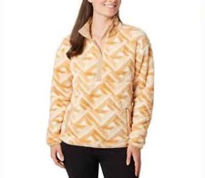 Hurley Womens Plus Size XXL Orange Pattern Soft Fleece Pullover Sweatshirt NWT