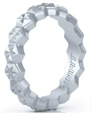 Rinfit Women's Silicone Ring Stars Collection. Soft & Comfortable Wedding Ring