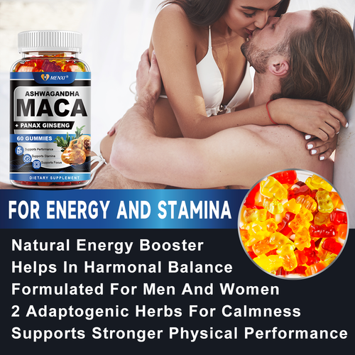 60pcs Organic Maca Root Gummies - Metabolic Boost & Sexual Wellness Formula - Picture 3 of 7
