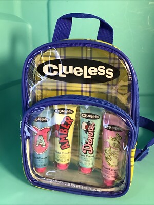 Clueless Movie Preppy Teen Clear Mini Backpack/pouch Set Of 4 Hand Creams