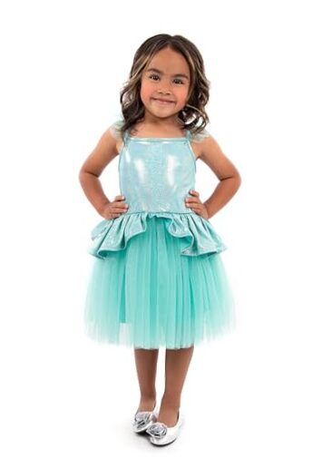 Teal Tutu Princess Dress for Toddlers 1-3 Years - Machine Washable Small Size  