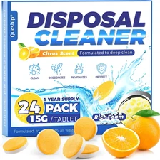 Powerful XXL Foaming Garbage Disposal Cleaner and Deodorizer Tablets - 24 Pac...