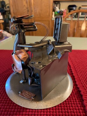 Bog Art Collection 6'' Metal Computer Hacker Figurine