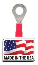 10 Vinyl Insulated 8 AWG Gauge 3/8" Ring Terminal Crimp Wire Connector USA