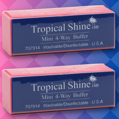 Tropical Shine Mini 4-Way Nail Buffer Block 2 piece