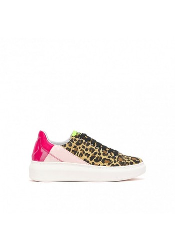 GAELLE SNEAKERS DONNA( 44GAD)CAMOSCIO MACULATO E VERNICE FUCSIA | eBay