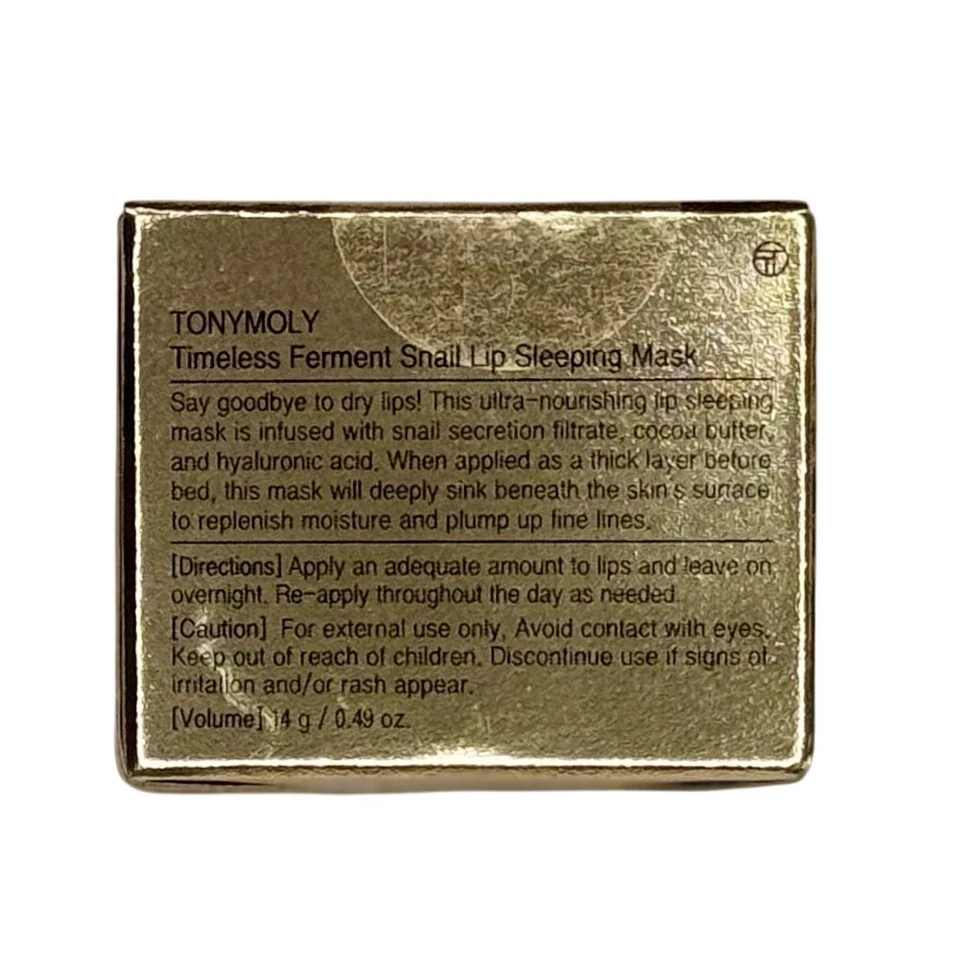 TONYMOLY Fermento atemporal Caracol Labio Dormir Mascarilla Restauradora Hidratante Foto 3 de 4