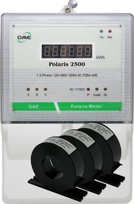 DAE P254-400-S KIT, 400A, RS485, UL kWh Submeter, 3 Phase 120-480V 3 CT
