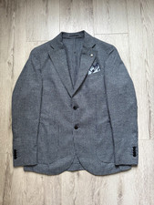 L.B.M. 1911 Men's Textured Wool Blend Blazer Slim Size 50R EU/ 40 UK Suit Jacket