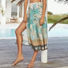 SPELL & THE GYPSY COLLECTIVE Cloud Dancer Midi Splits Skirt Rare Size XL SP18