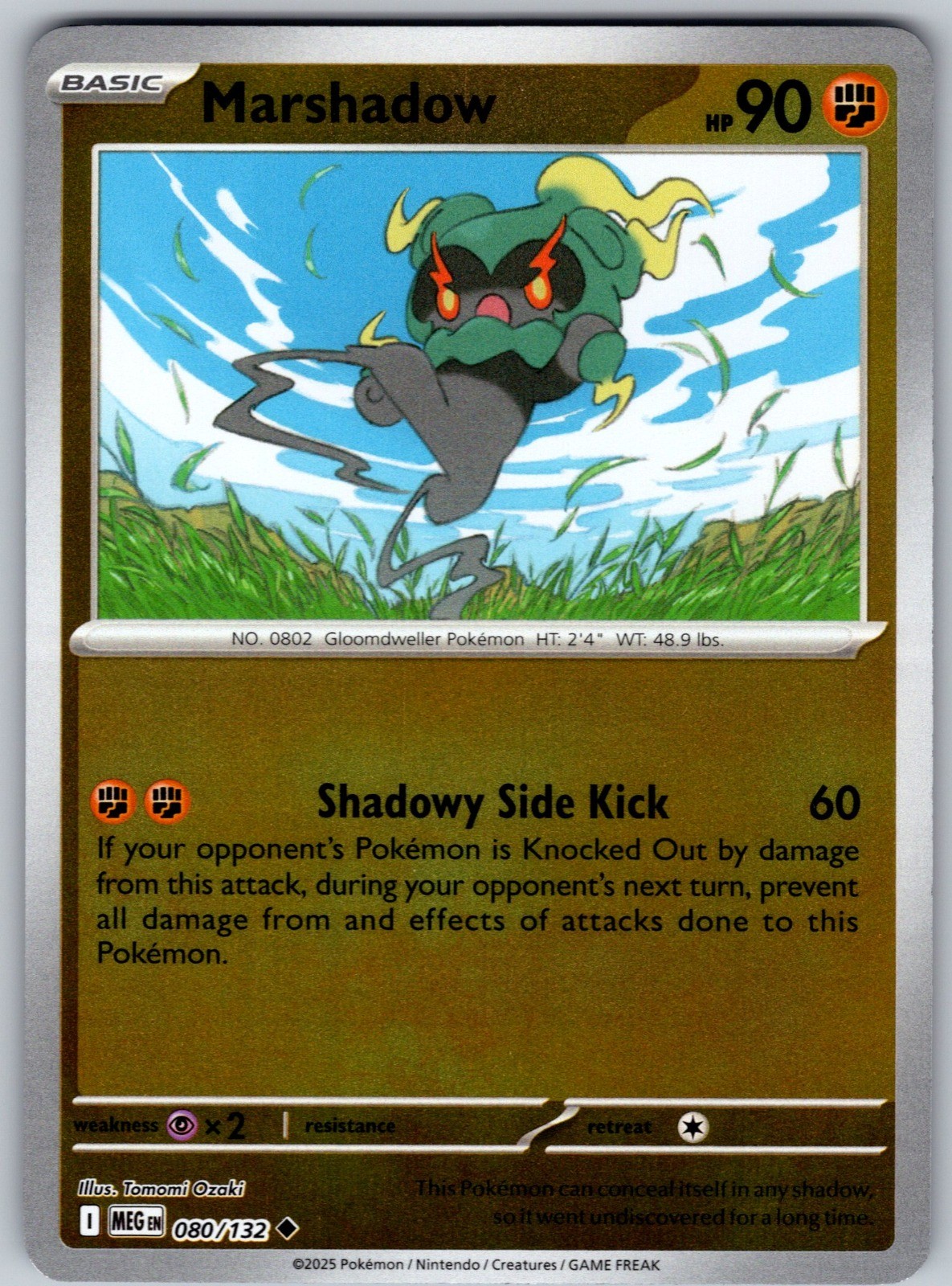 Marshadow - Reverse Holo Uncommon ME01: Mega Evolution 080/132 NM