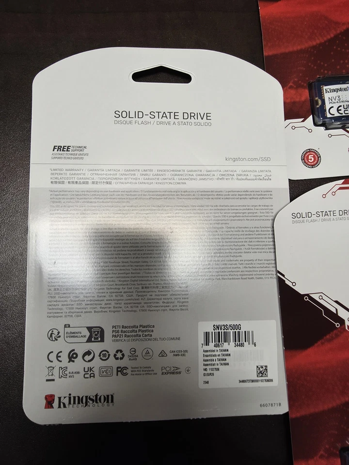 Lote de 10 Kingston NV3 500GB SNV3S/500G Nuevos Foto 2 de 2