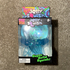 Nee Doh Jelly Squish Super Solid Squish Blue Jellyfish Squeeze Toy