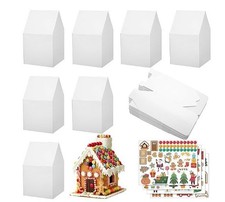 100Pack Christmas Gingerbread House Box Kit D...