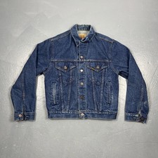 Sears Roebucks Men's Denim Jean Trucker Jacket Vintage Made in USA 40R Blue EUC