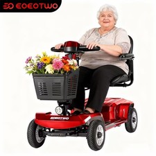 4 Wheel Mobility Scooter-Electric Powered Wheelchair Device for Adults,Elderly