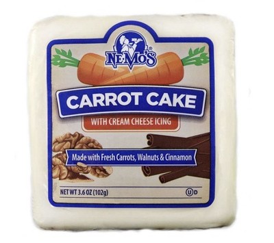 36 PACK! NE-MO S Carrot Cake Square, 3 oz, SHIPS FROZEN!