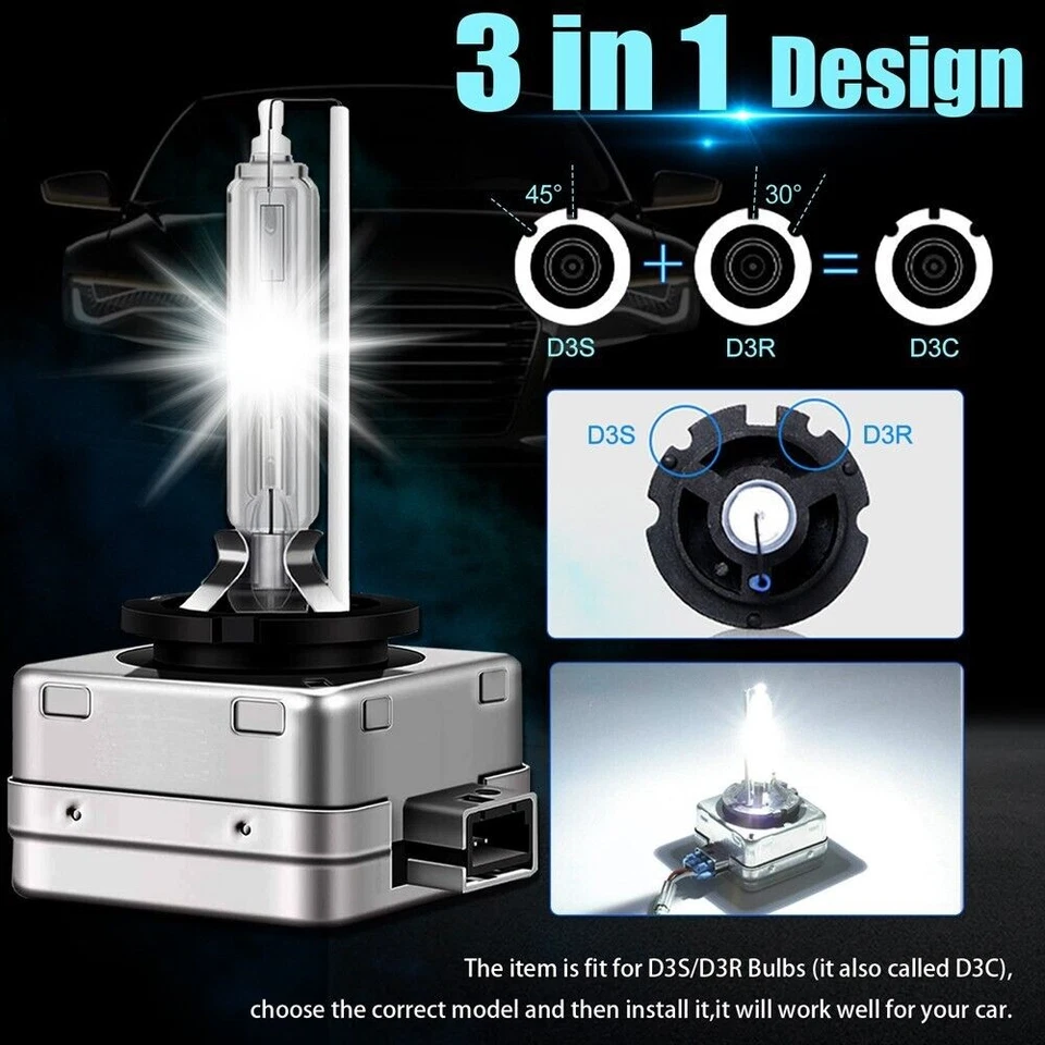 Para Land Rover LR4 2010-2016 HID faros haz alto bajo 6000K D3S / D3R Foto 4 de 4