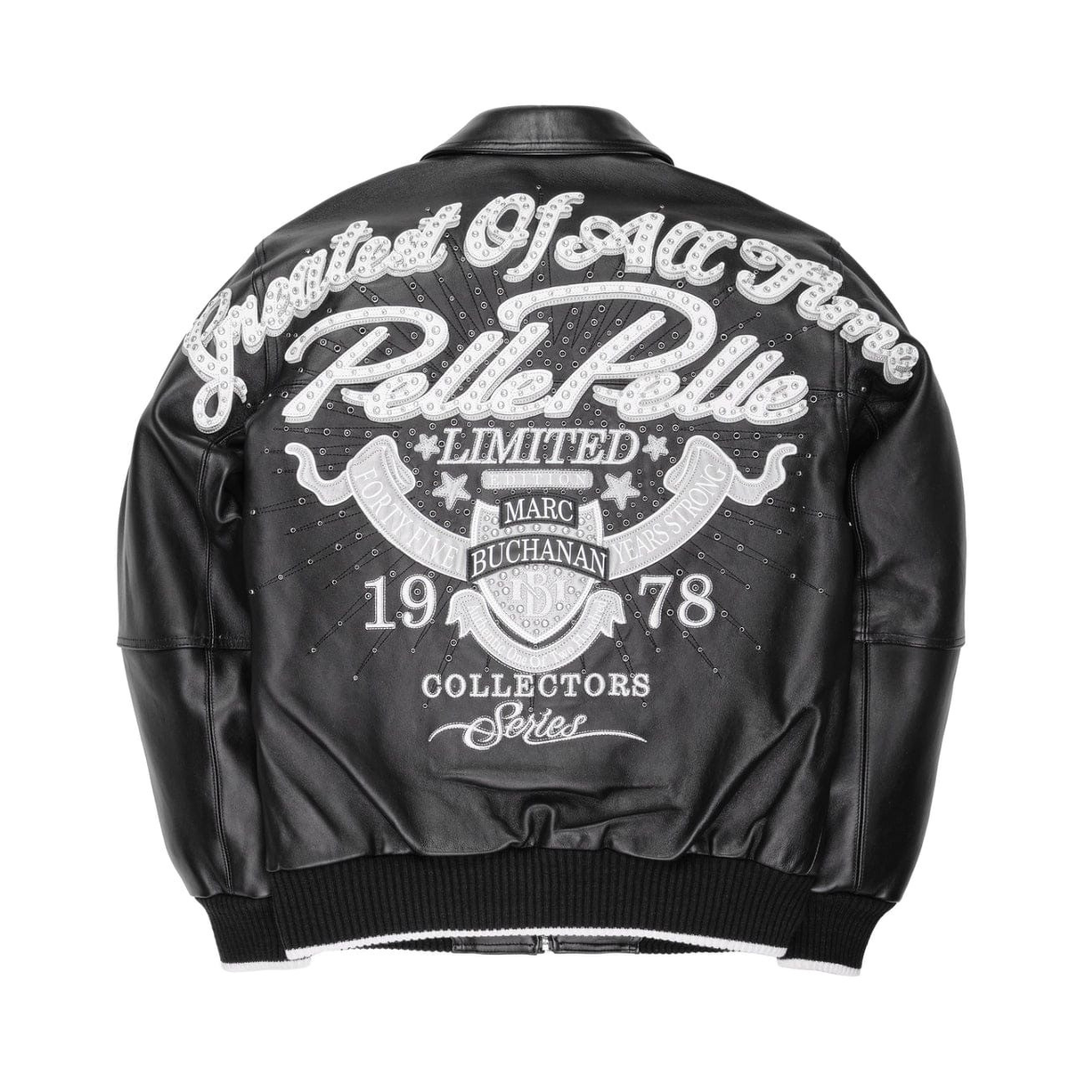 Pelle Pelle Men's LEATHER GREATEST OF ALL TIME Jacket BLACK Custom