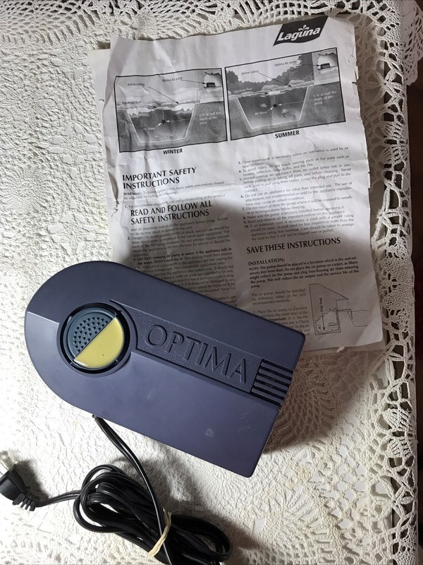 LAGUNA AERATOR AIR PUMP AERATION FOR POND OPEN BOX WITH INSTRUCTIONS NEVER USED