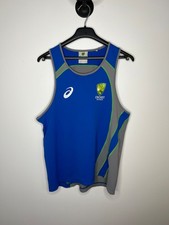 AUSTRALIA CRICKET TRAINING KIT JERSEY SINGLET SHIRT ASICS SIZE M