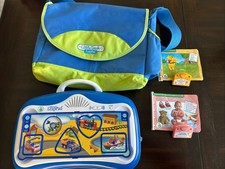Little Touch Leap Pad Blue Green Pillow Leap Frog Books Puzzle Tote Bag WORKS
