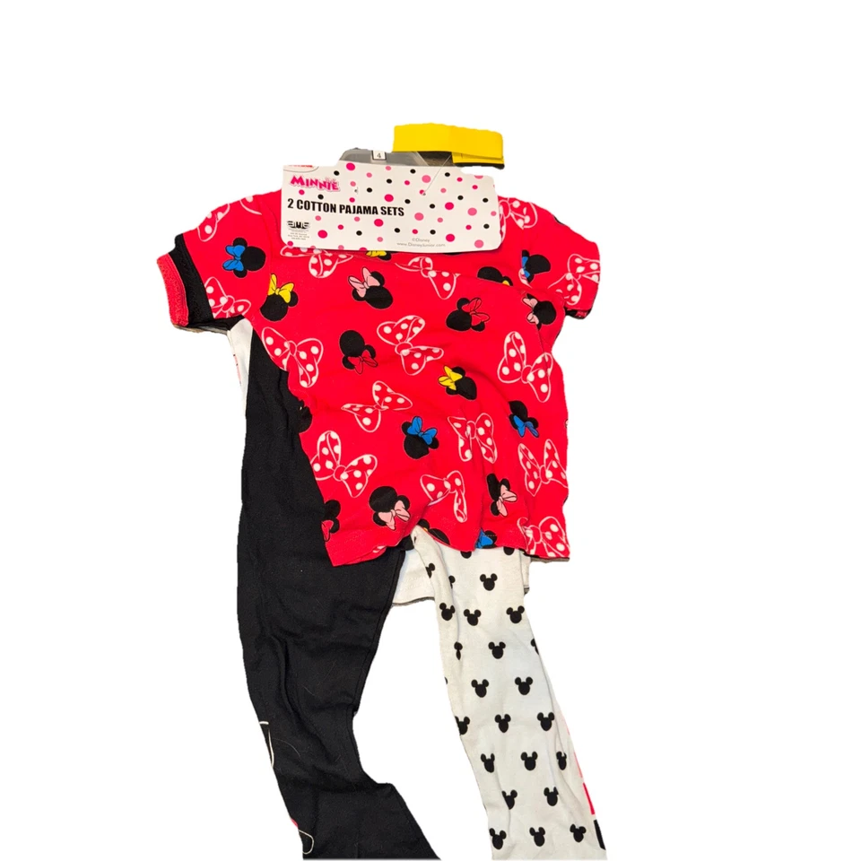 Conjunto de 4 pantalones de pijama y corto Minnie Poses para niña, talla 4 Foto 2 de 4
