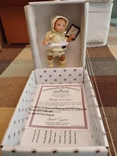 BUSY AS A BEE -  ASHTON-DRAKE GALLERIES MINIATURE BABY DOLL, COMPLETE IN BOX